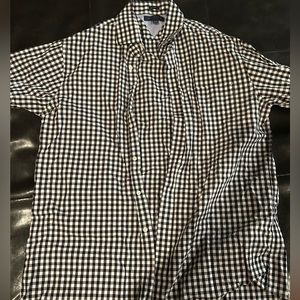 Tommy Hilfiger black and white patterned long sleeve button up